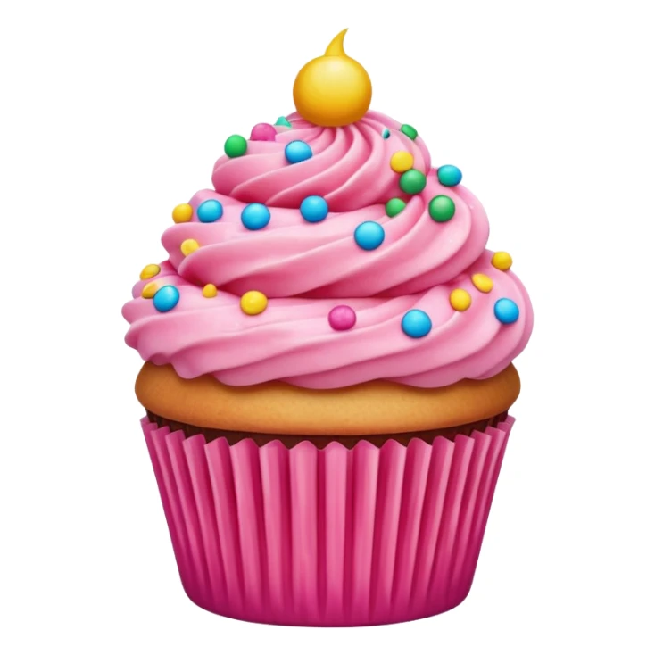 Cupcake with pink icing sticker