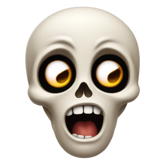 Skull emoji surprised  sticker