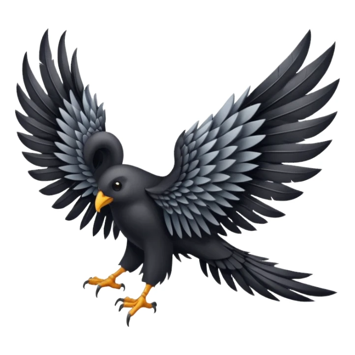 black wing only sticker