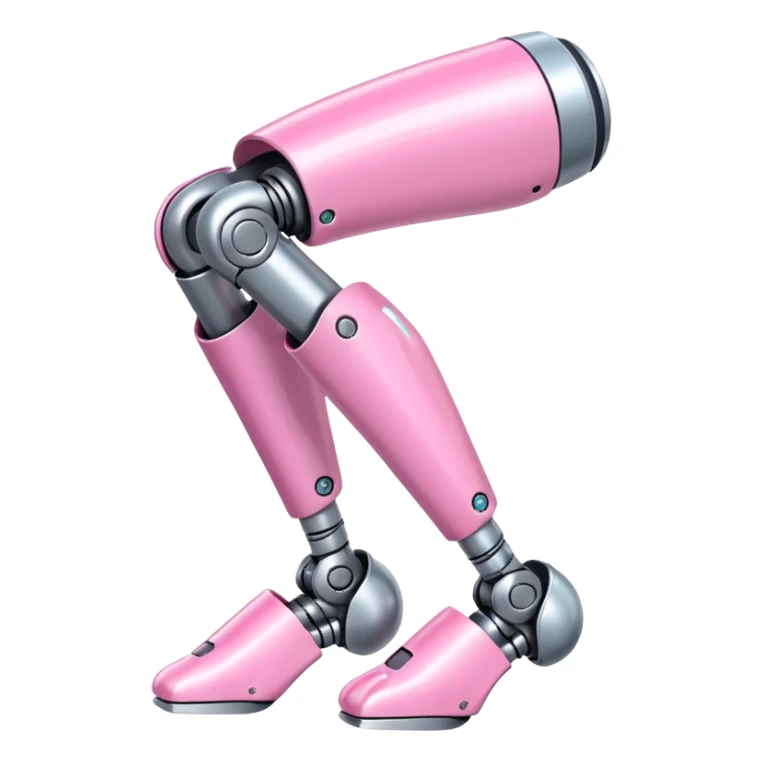 pink robotic cybernatic leg sticker