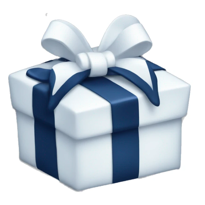 Navy blue and white Christmas present  sticker