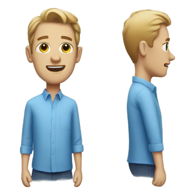 blue shirt guy sticker
