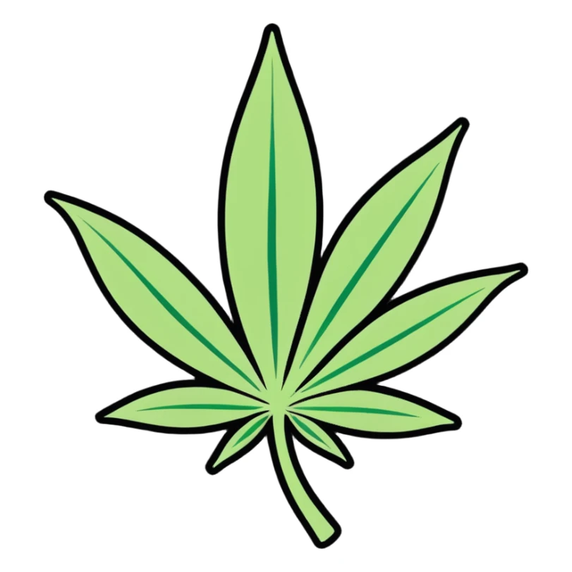 cartoon style marijuana joint sticker