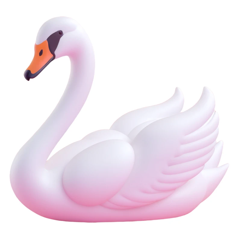 pastel pink swan sticker
