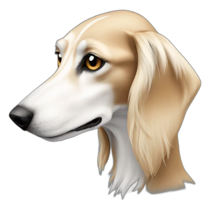 Saluki in profile sticker