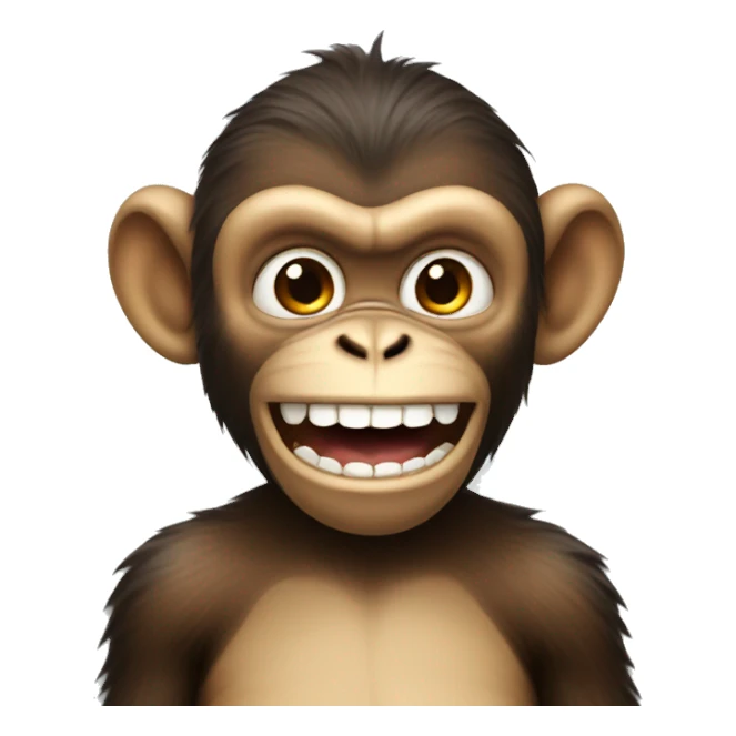 Monkey with buck teeth sticker