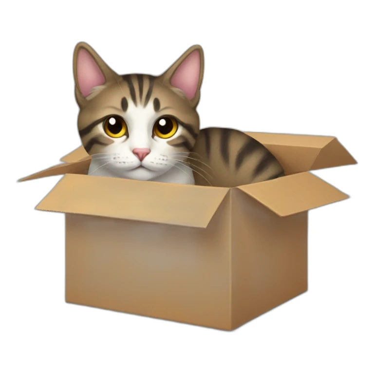 cat in the box sticker
