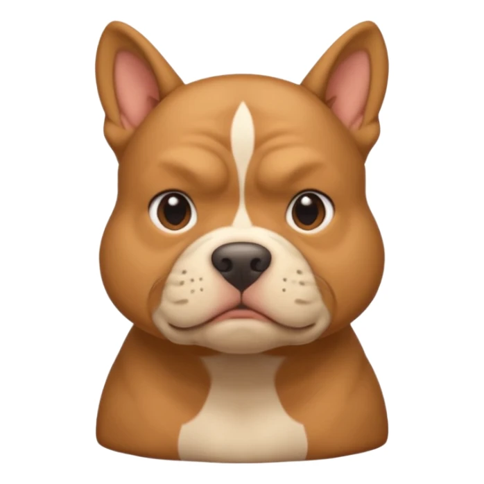 light brown pocket bully facing forwards, head and shoulders sticker
