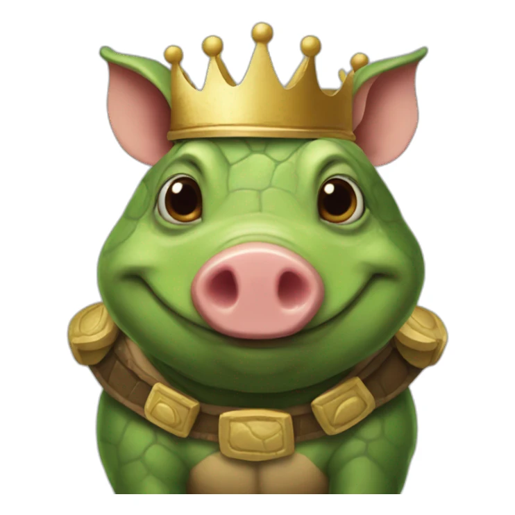 pig-turtle-king sticker