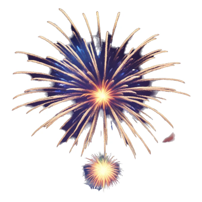 Fireworks in the sky sticker