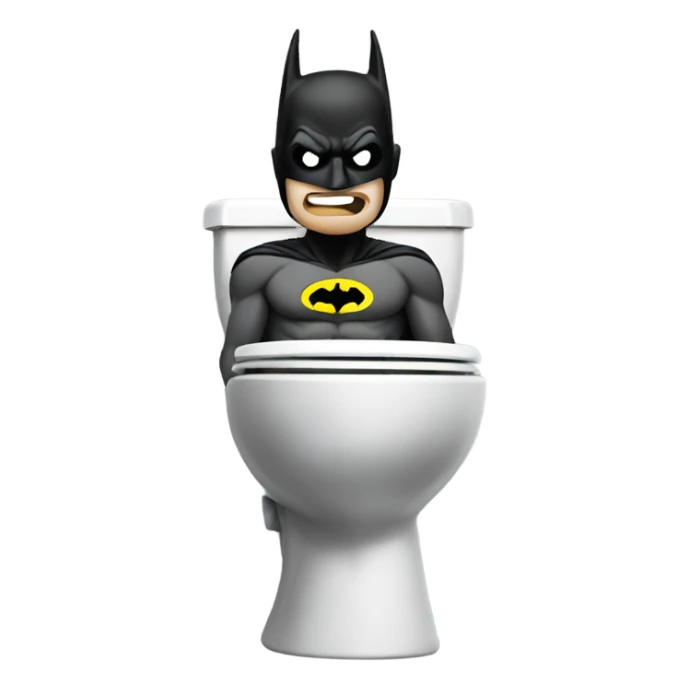 batman on the toilet sticker