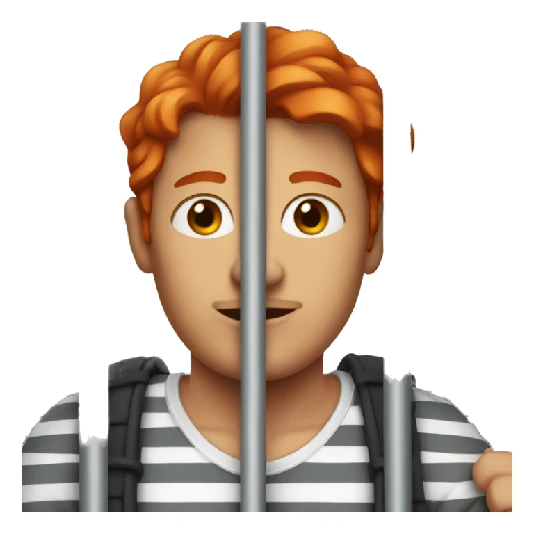 Red head in jail sticker