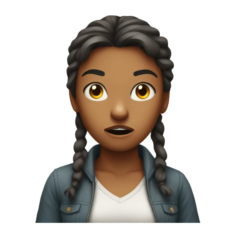 Girl getting mad at cat sticker