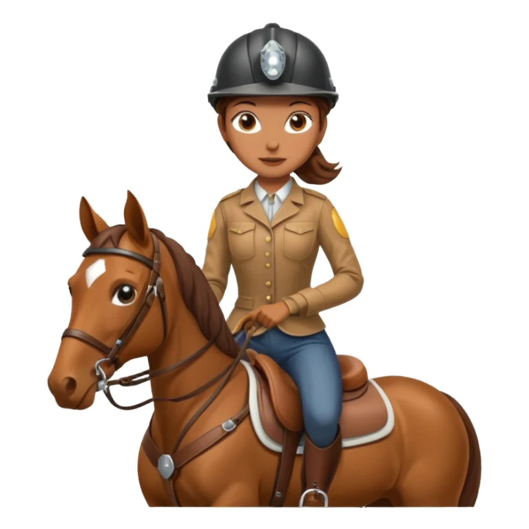 Woman in horse sticker