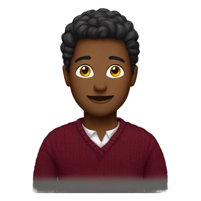 Burgundy sweater sticker