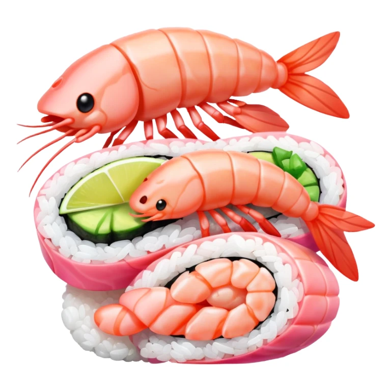 Shrimp, sushi sticker