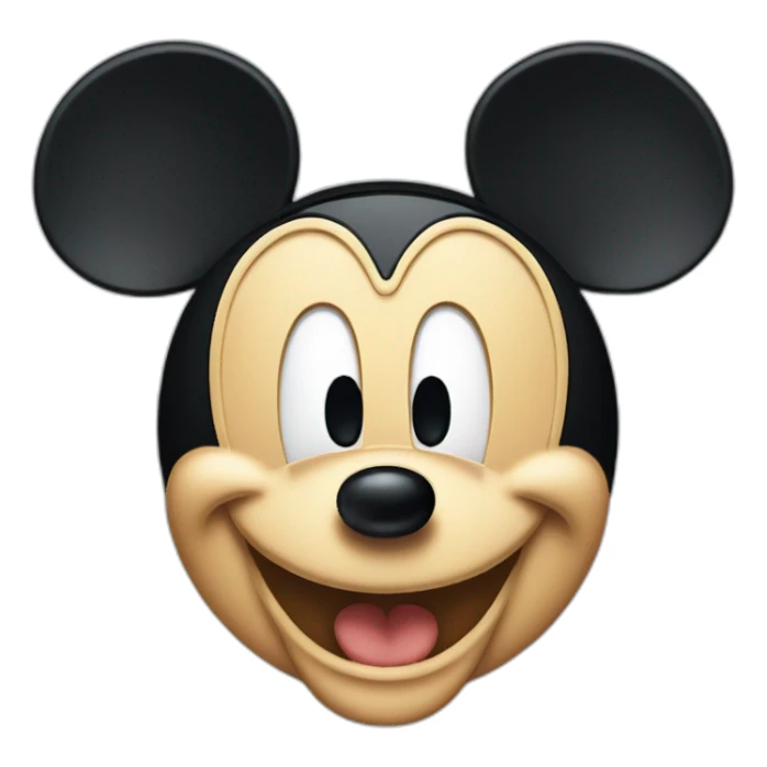Mickey Mouse with an angry face sticker