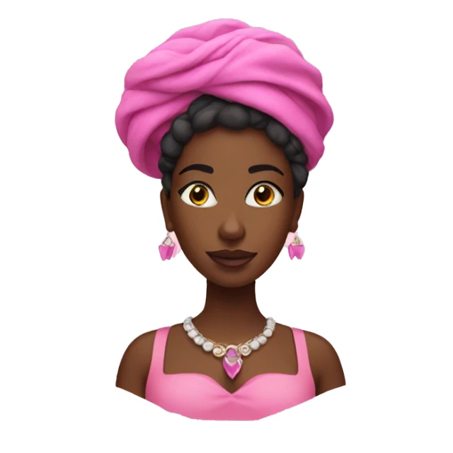 Black Queen with a pink beach backdrop  sticker