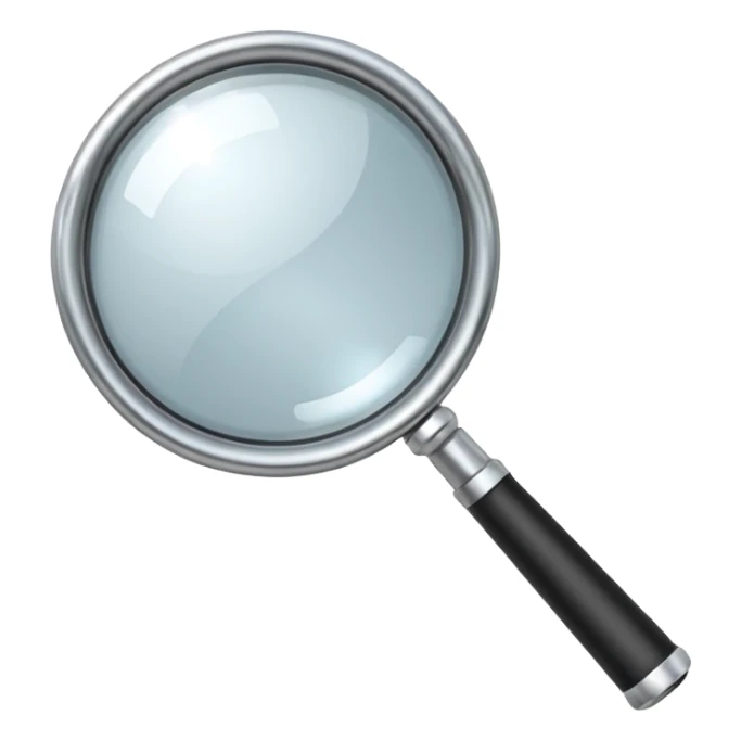 magnifying glass tilted left sticker