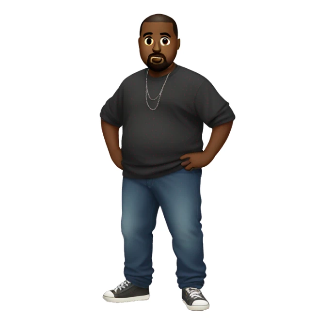 Kanye with a fat tummy  sticker