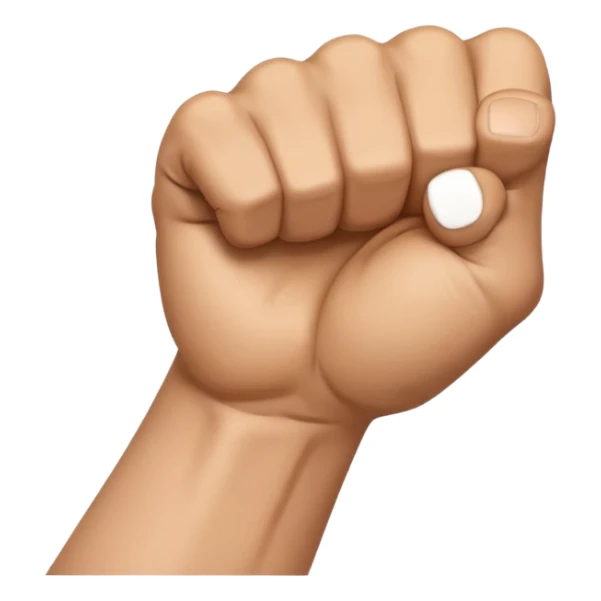 👊🏼 emoji rotated 90 degrees counterclockwise sticker