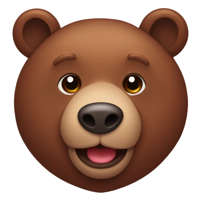 Brown bear with heart eyes sticker
