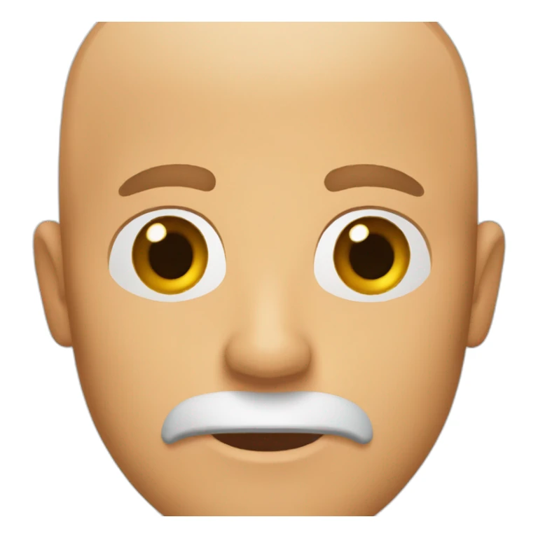 Generic bald white man with patchy ginger beard sticker