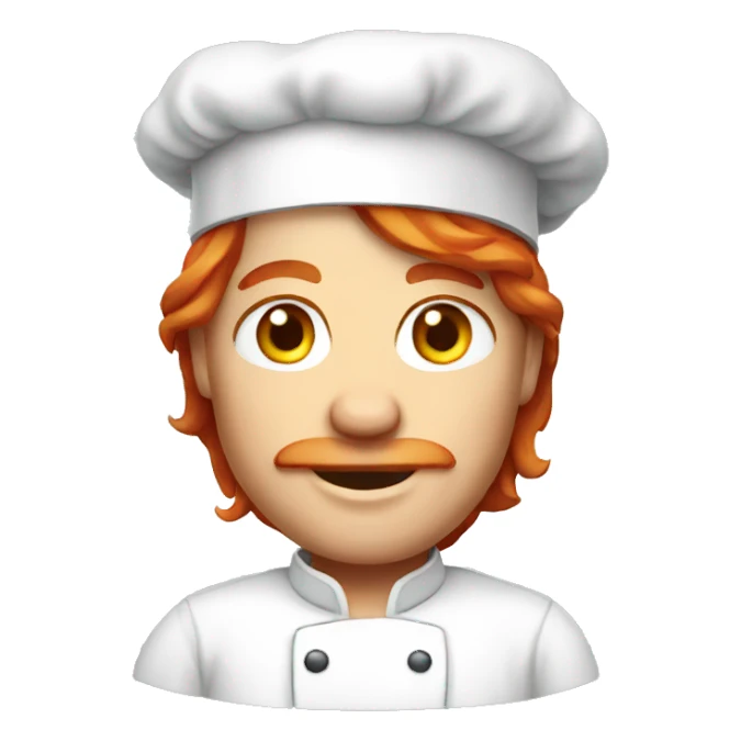 red haired chef sticker