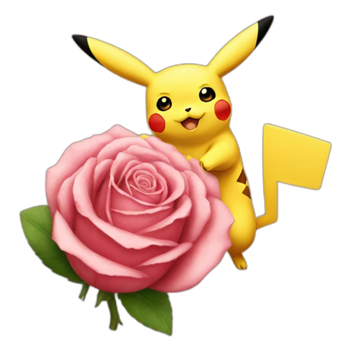pikachu rose sticker