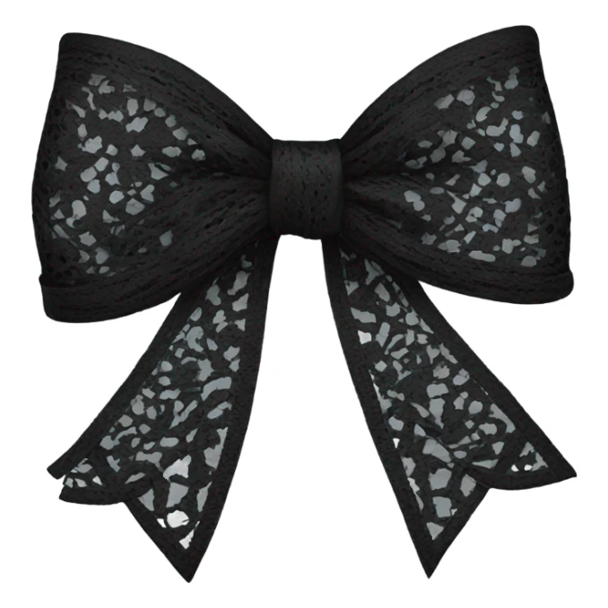 black lace bow sticker