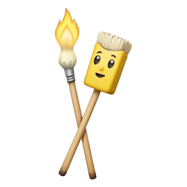 Matchstick sticker