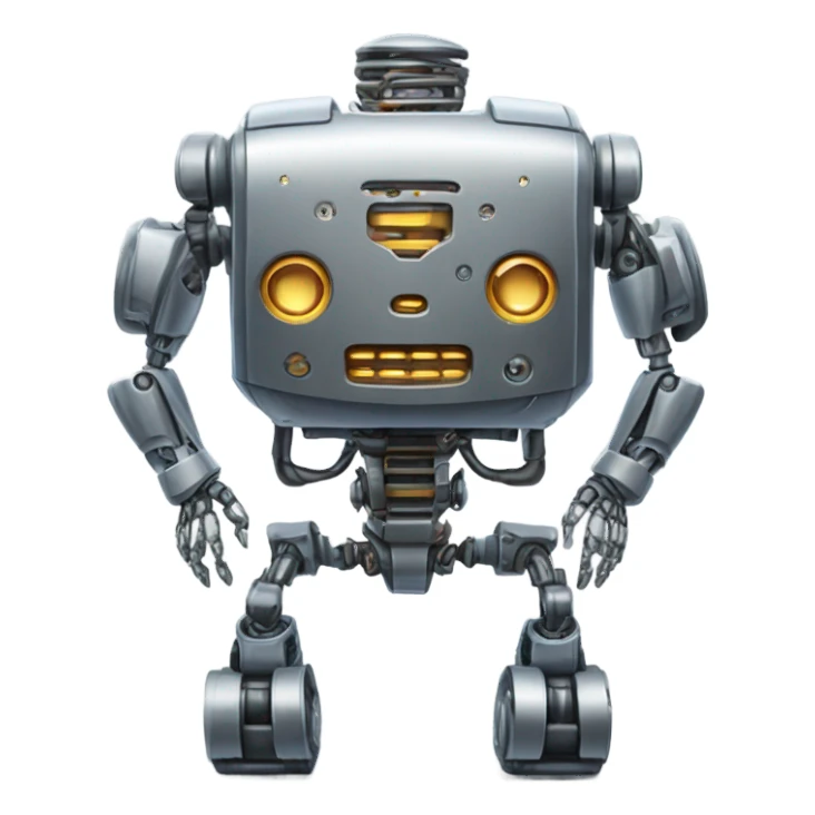 robot with 6 pack sticker