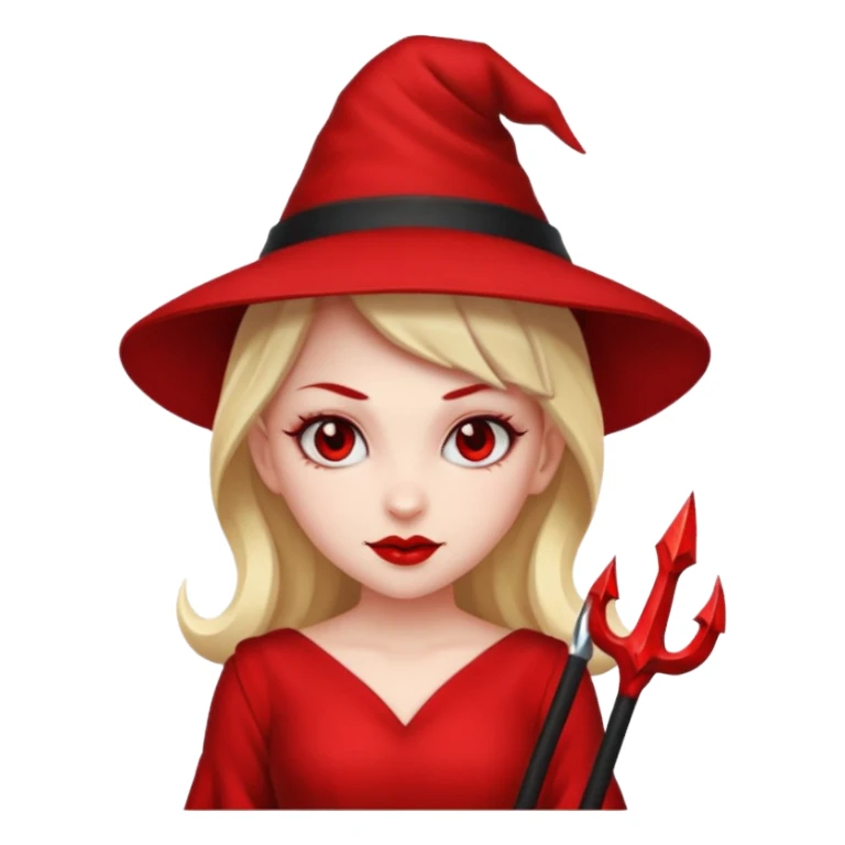 girl devil with dress and hat sticker