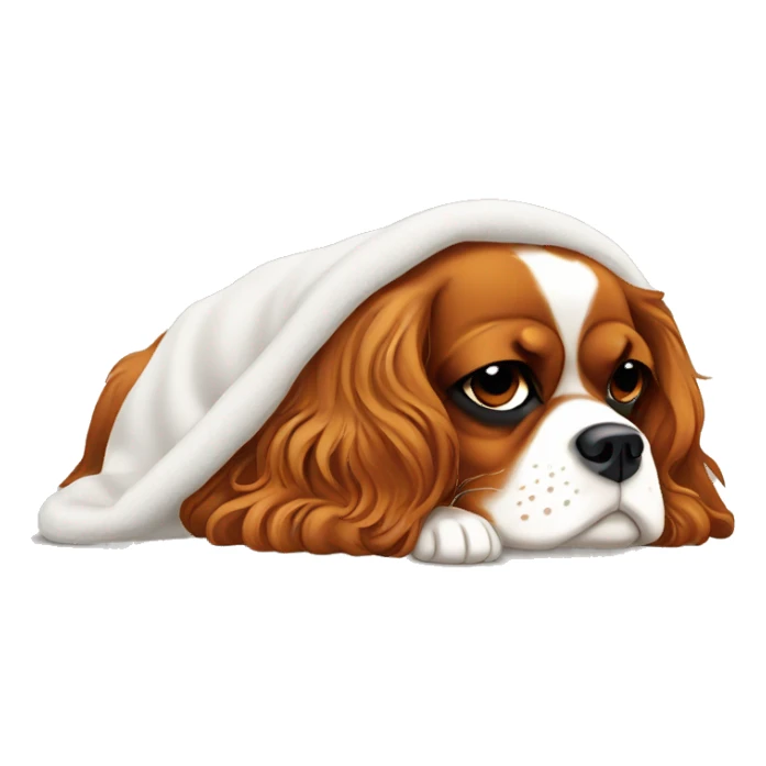 King charles spaniel sleep sticker