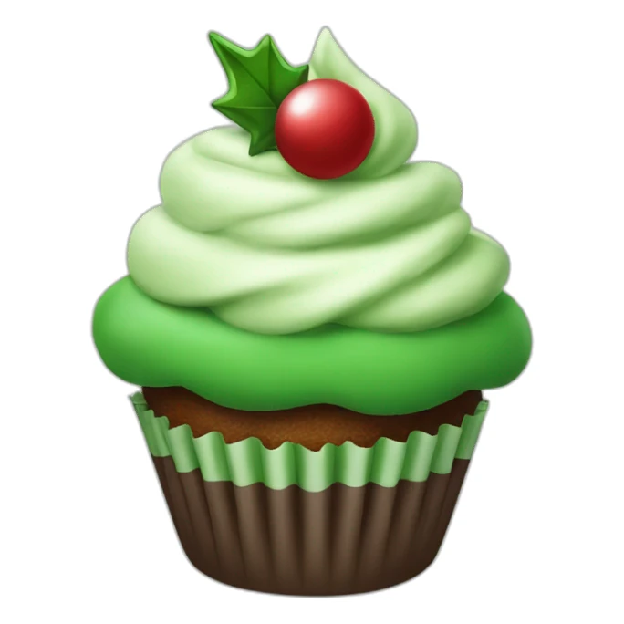 Happy Christmas tree cupcake sticker