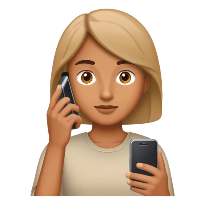 person using a smartphone sticker