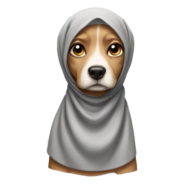 Dog with hijab sticker