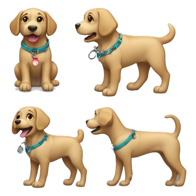 dog with collar run, full bod sticker