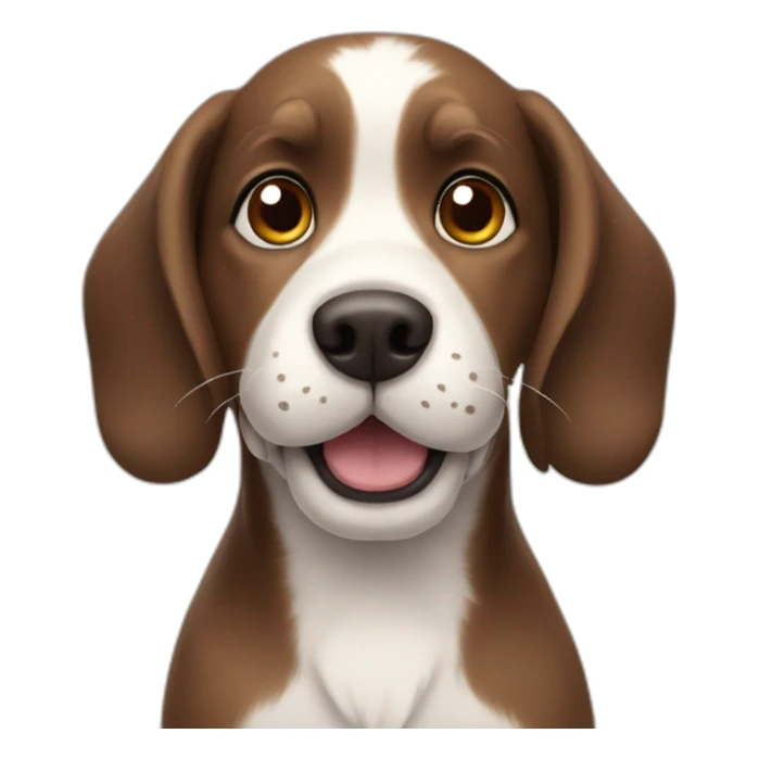 dog saying hi sticker