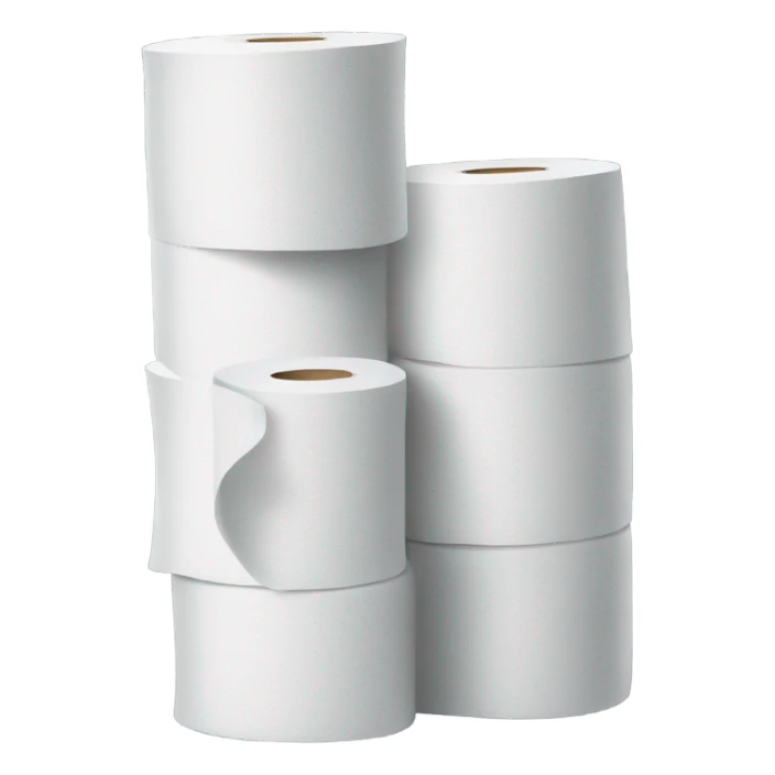Stack of toilet paper  sticker