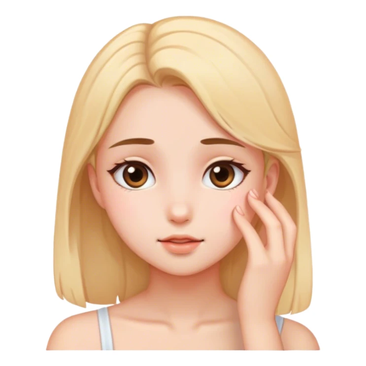 Head touching girl sticker