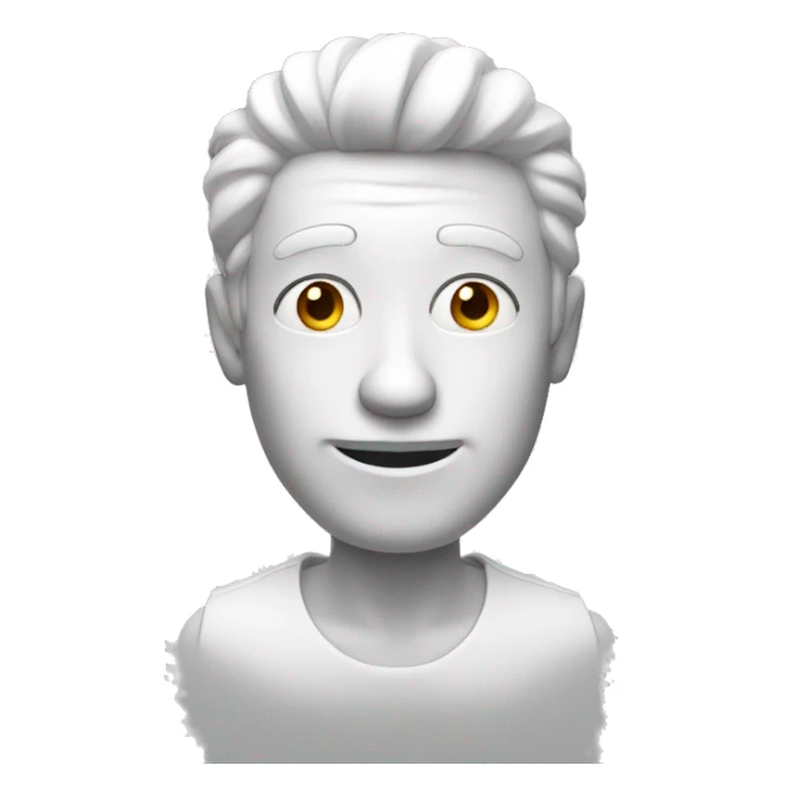 White 3d dude sticker