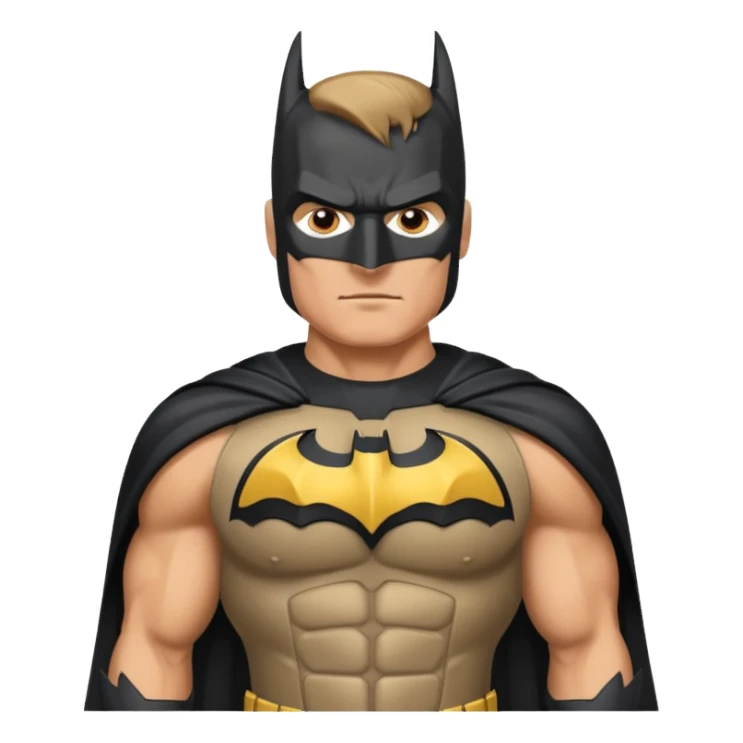 caucasian batman standing sticker