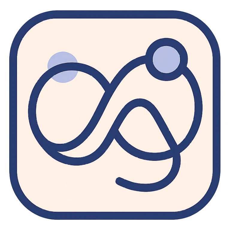 mobile app icon for Habit Loop, modern, clean, circular loop or infinity symbol, vibrant colors, minimal, no text sticker
