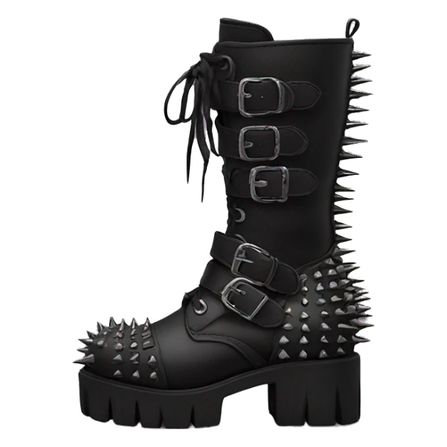 platform boots gothic with spikes sticker