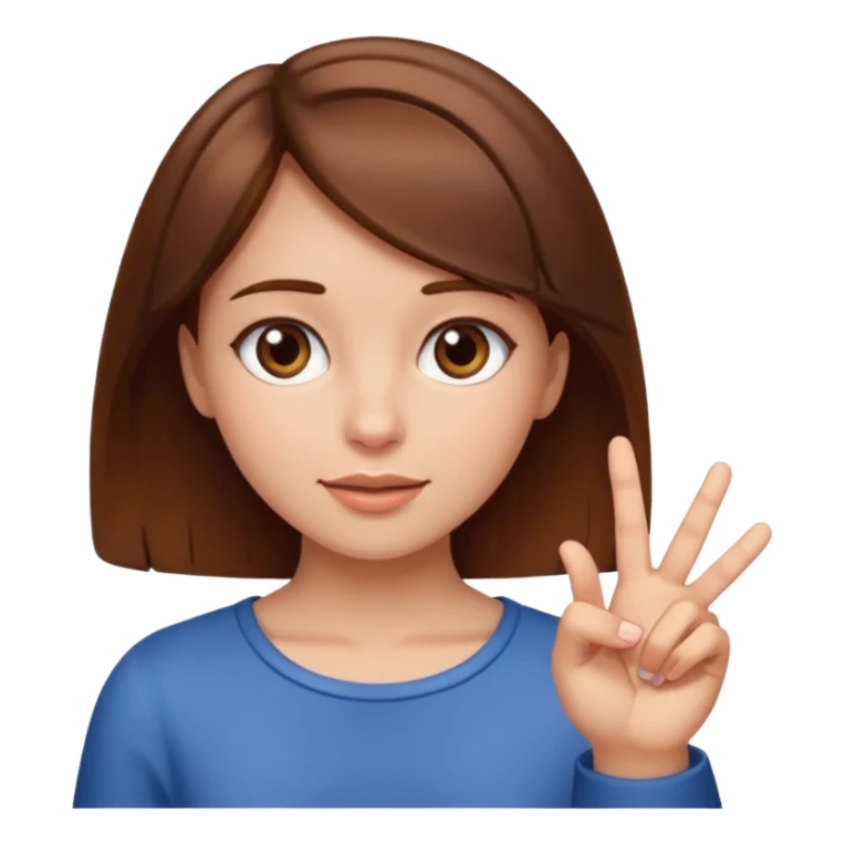 A girl tapping her fingers together sticker