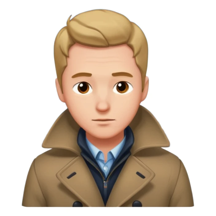 Guy looking at snow on the ground sticker