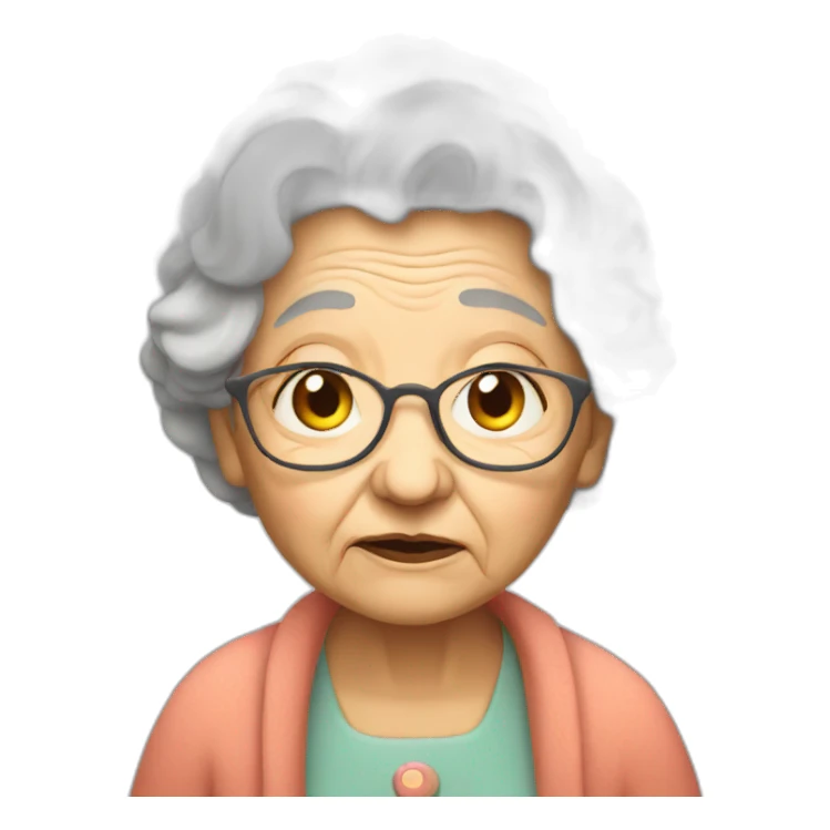 an old tired granny sticker