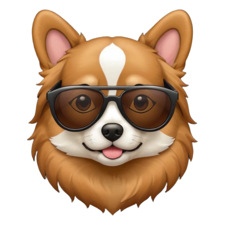 dog wearing sunglassed sticker