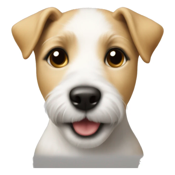 blonde russel terrier puppy sticker